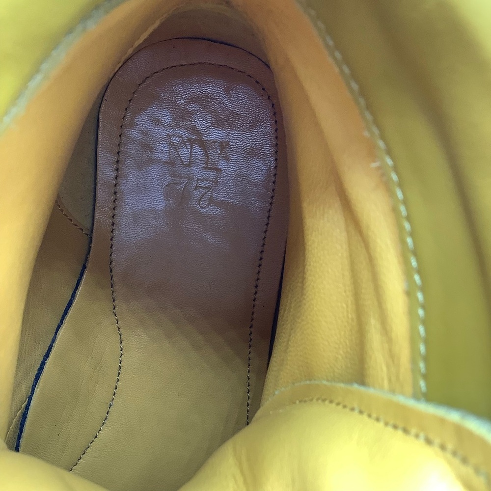 NY 77 DESIGN Maze Yellow Leather Lace Up Boot - Picture 5 of 11